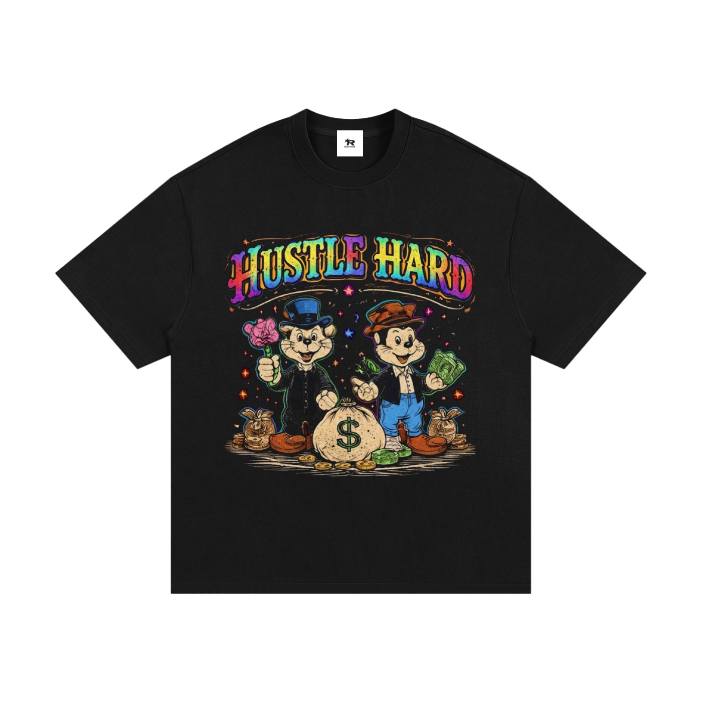 Hustle Hard heavyweight cotton t-shirt essential heavyweight cotton t shirt