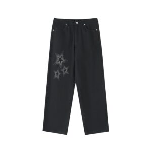 Astro-Etch Black casual cotton pants