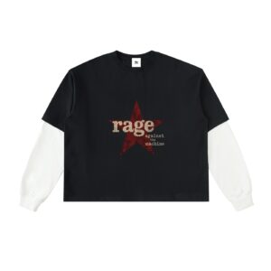 90s Alt-Rock Layered Vintage Long-Sleeve