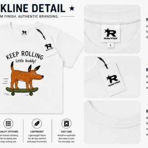 Keep Rolling Skater Dog Graphic Tee