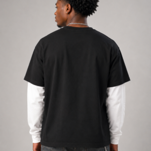 90s Alt-Rock Layered Vintage Long-Sleeve