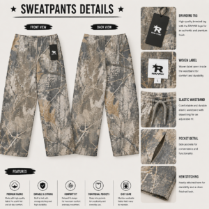 Woodland Camo Oversized Cotton Sweatpants