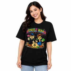 Hustle Hard heavyweight cotton t-shirt