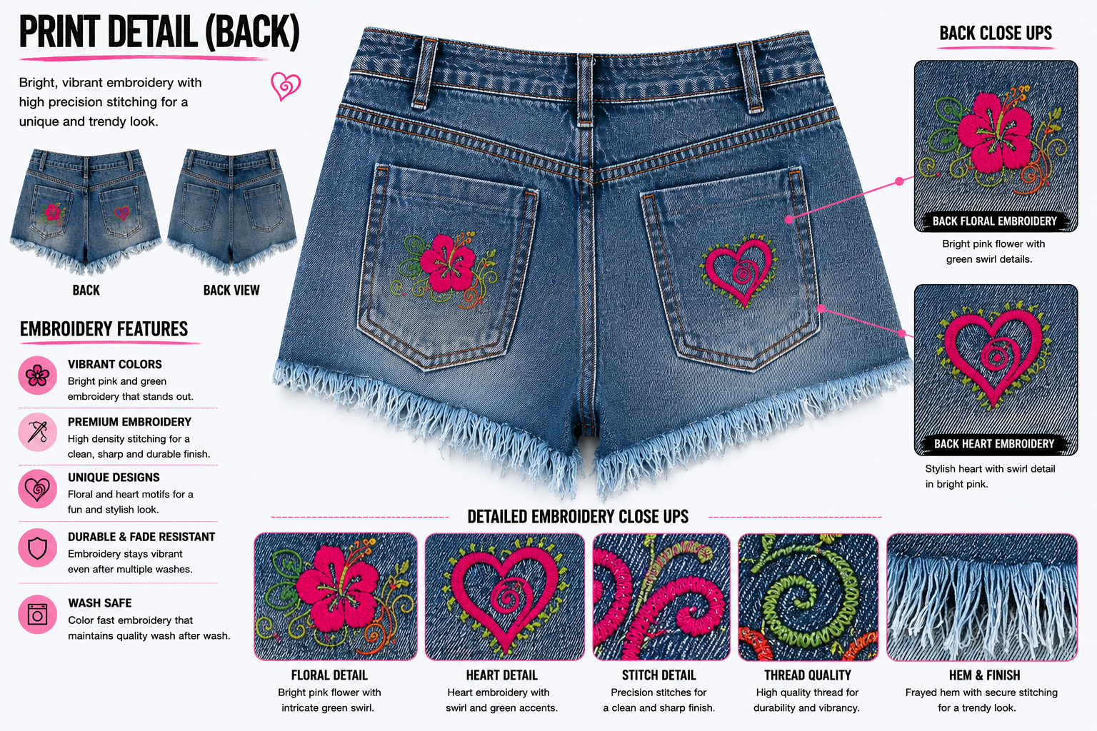 women’s vintage wash raw hem denim shorts women's vintage wash raw hem denim shorts