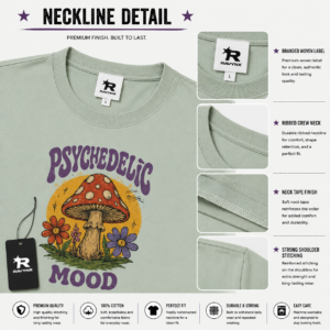 Psychedelic Mood Boxy Fit Distressed Graphic Tee