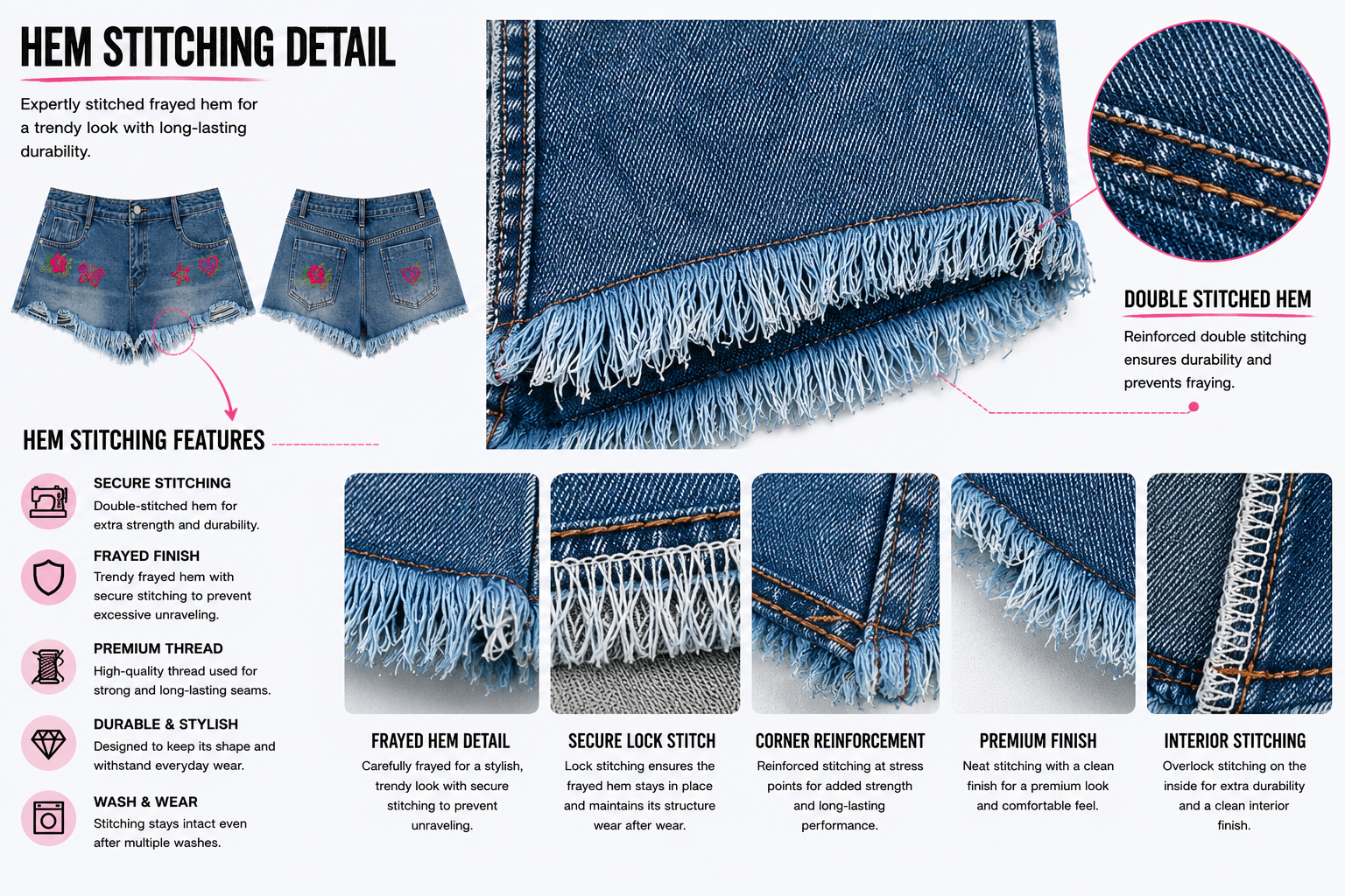 women’s vintage wash raw hem denim shorts women's vintage wash raw hem denim shorts