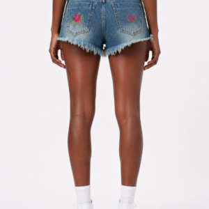 Women’s Vintage Wash ripped denim shorts
