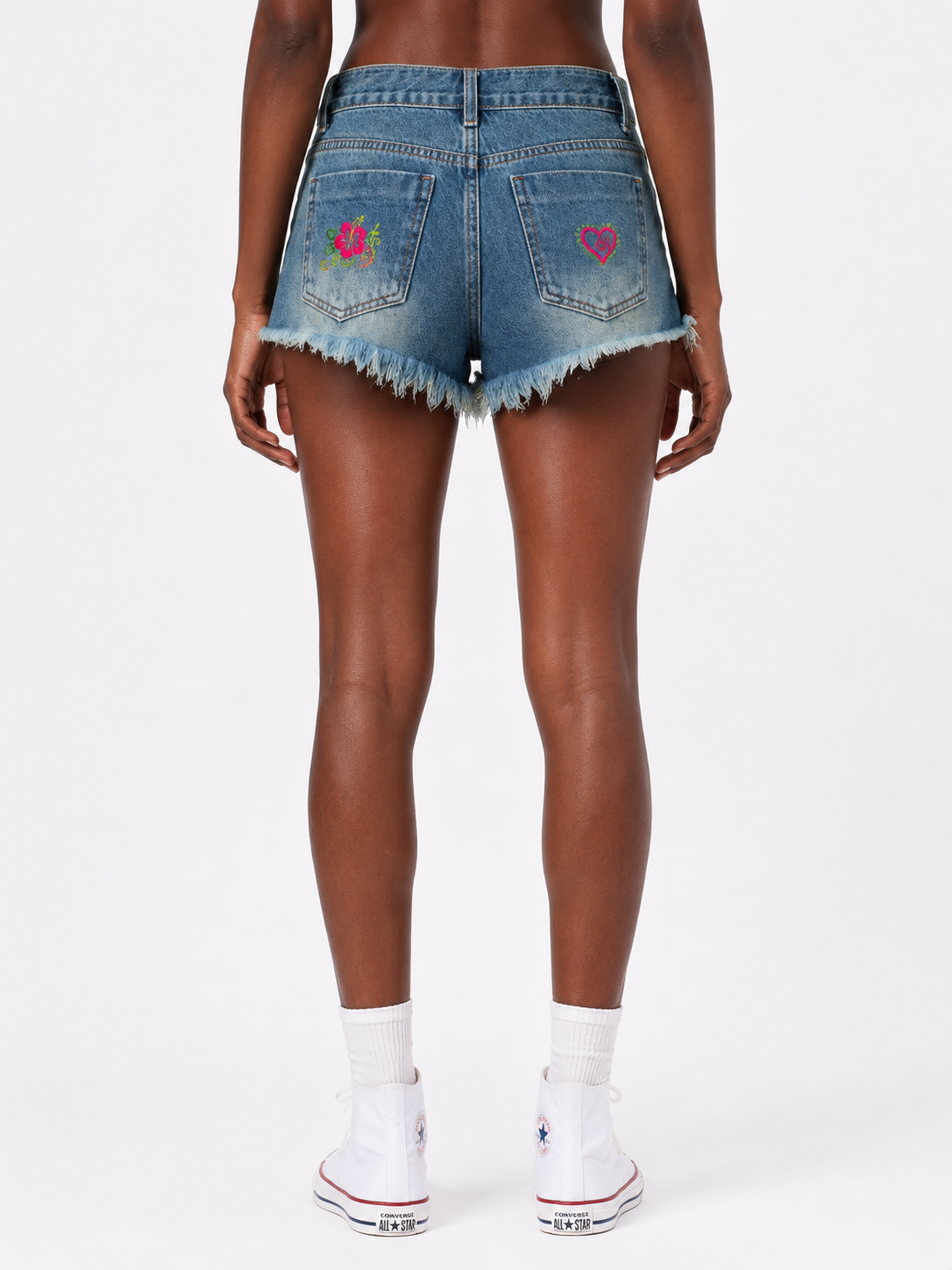 women’s vintage wash raw hem denim shorts women's vintage wash raw hem denim shorts