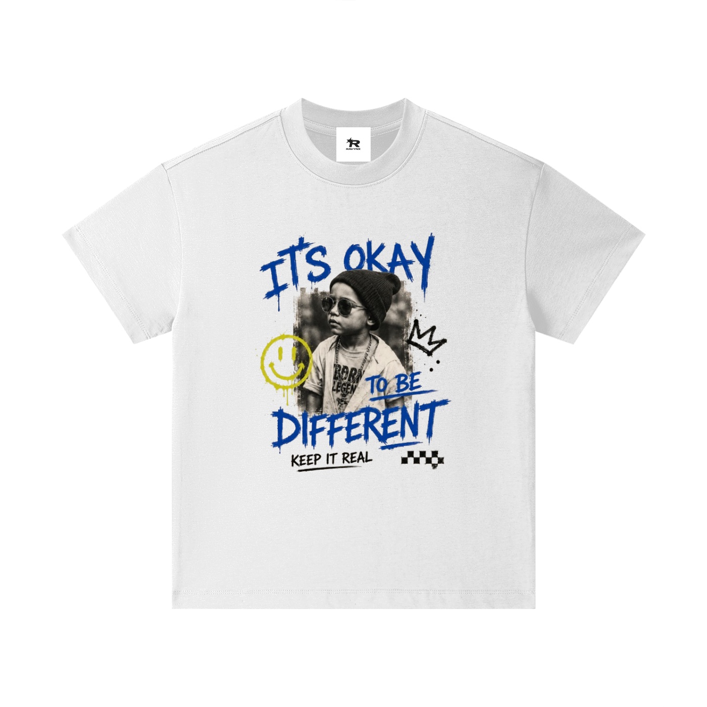 RAVYNX Born Different Pure Cotton Essential Kids T-Shirt pure cotton essential kids t shirt