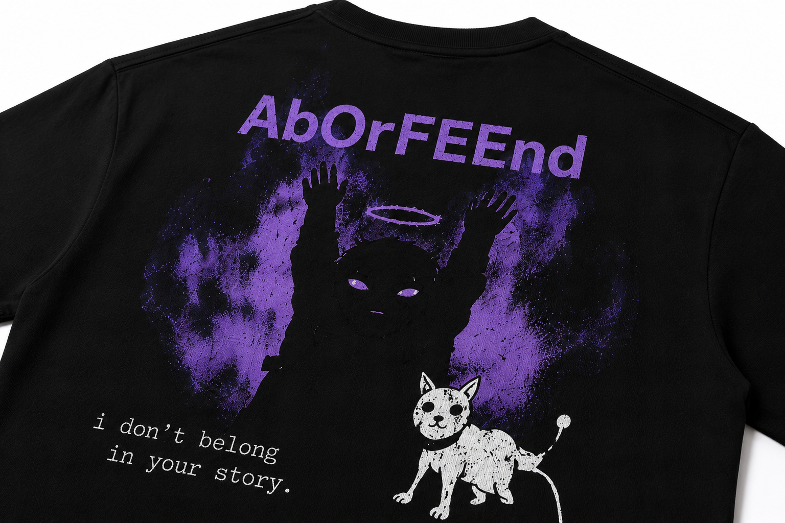 aborfeend” angel cat unisex sorona quick dry loose fit boxy t shirt aborfeend" angel cat unisex sorona quick dry loose fit boxy t shirt