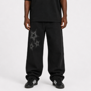 Astro-Etch Black casual cotton pants