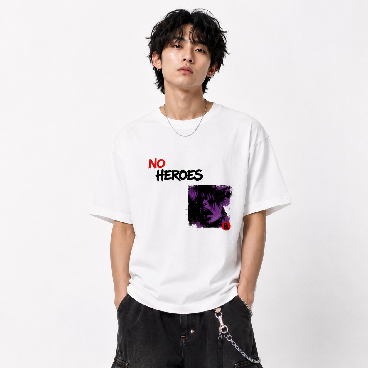 anarchy “no heroes” unisex sorona quick dry loose fit boxy t shirt anarchy "no heroes" unisex sorona quick dry loose fit boxy t shirt