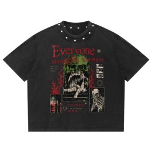 Ravynx “We All We Got” snow washed streetwear t-shirt