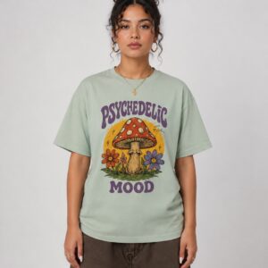 Psychedelic Mood Boxy Fit Distressed Graphic Tee