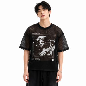 RAVYNX Neo Noir mesh streetwear t-shirt