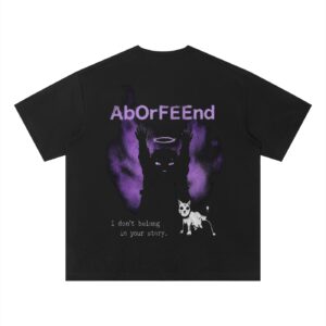 AbOrFEEnd Angel Cat boxy t-shirt