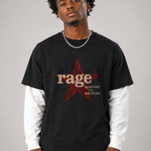 90s Alt-Rock Layered Vintage Long-Sleeve