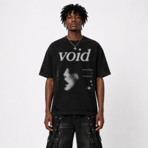 VOID frayed streetwear t-shirt