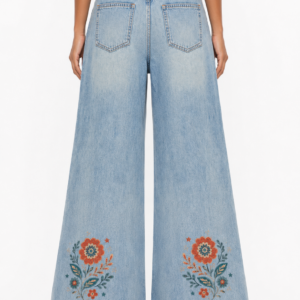 Women’s Wander Freely Wide-Leg Graphic Jeans