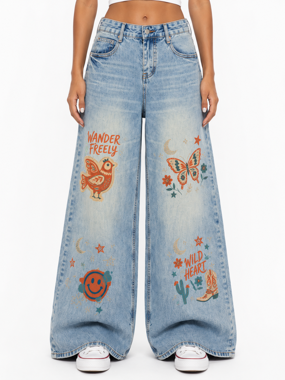 women’s vintage wash wide leg jeans women’s vintage wash wide leg jeans