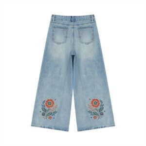 Women’s Wander Freely Wide-Leg Graphic Jeans