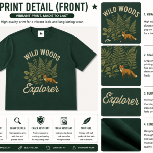 Wild Woods Explorer Fox Graphic Tee