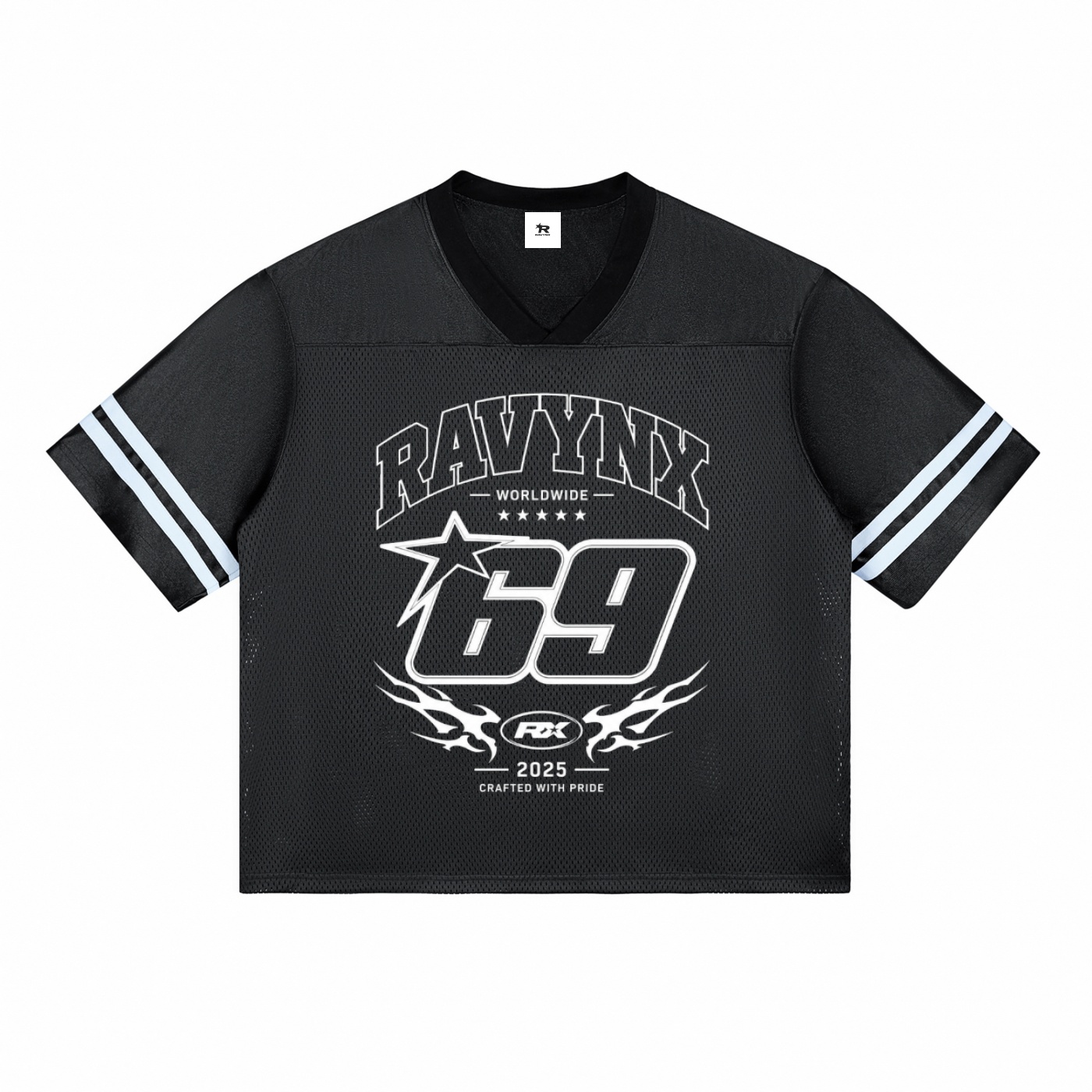 taped mesh t shirt