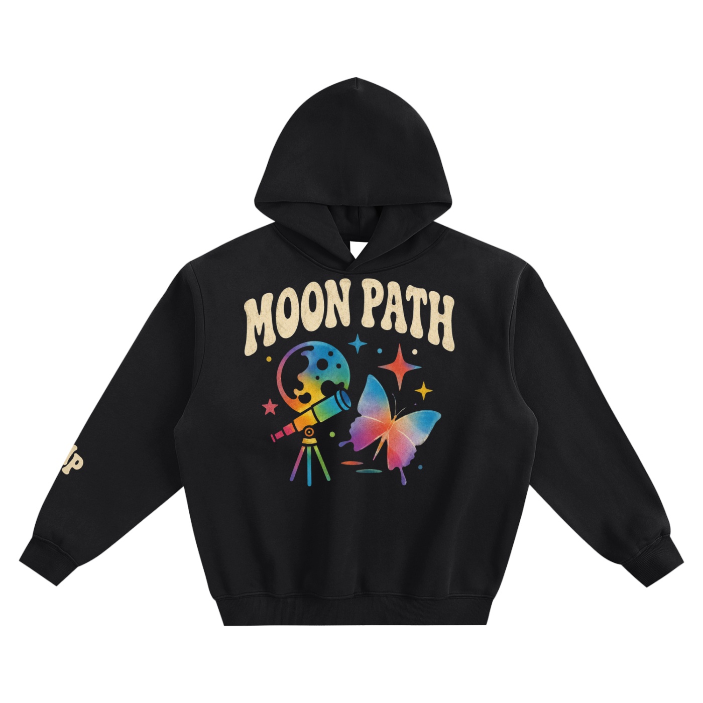 fleeced boxy hoodie