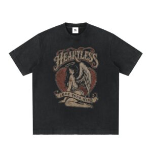 heavyweight vintage washed frayed t shirt