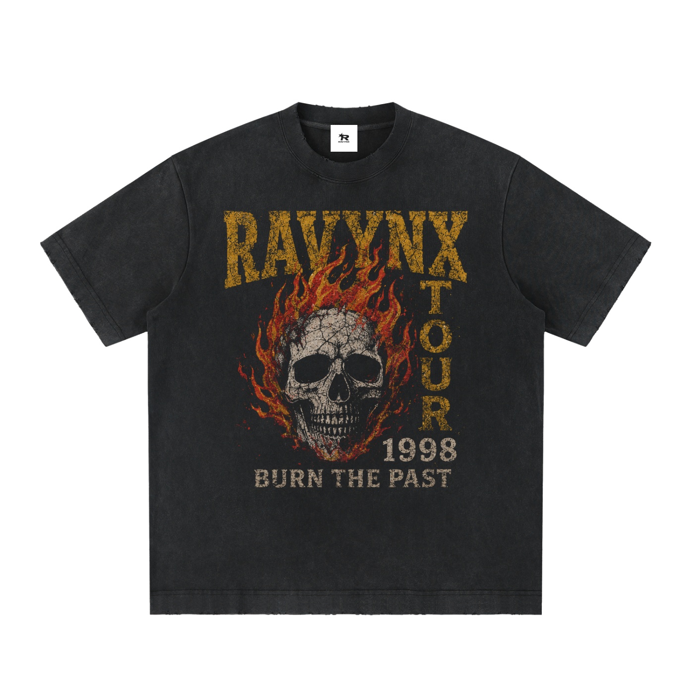heavyweight vintage washed frayed t shirt
